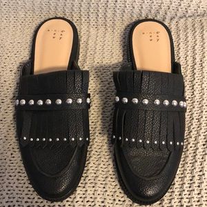 A New Day Black Studded Mules